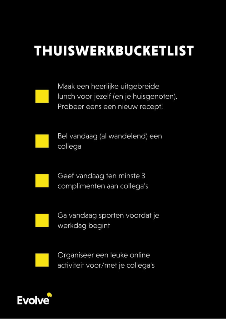 voorbeeld van thuiswerkbucketlist